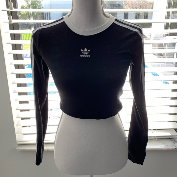 adidas long sleeve crop top
